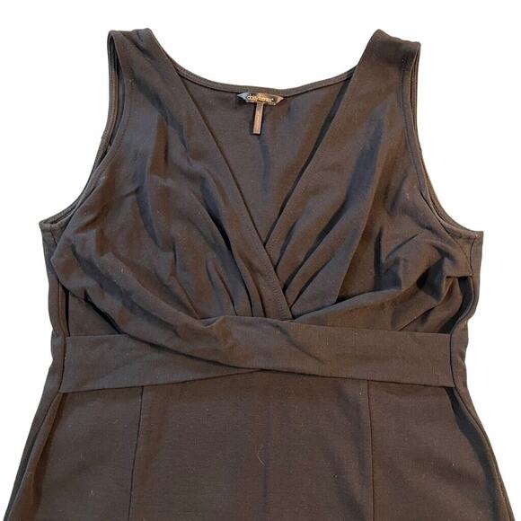 Daisy Fuentes Womens Sheath Dress V Neck Sleeveless Classic Sexy Black Large - Picture 1 of 9